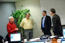Jerry Mohler (Training KO) with Gary Rouette (COTR) giving feedback to Kevin and Scott at the first RO class in DC